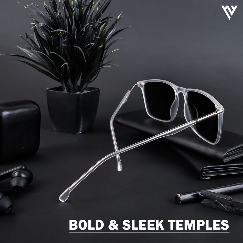 Voxe | Transparent Polarized Wayfarer Sunglasses - PMG4303