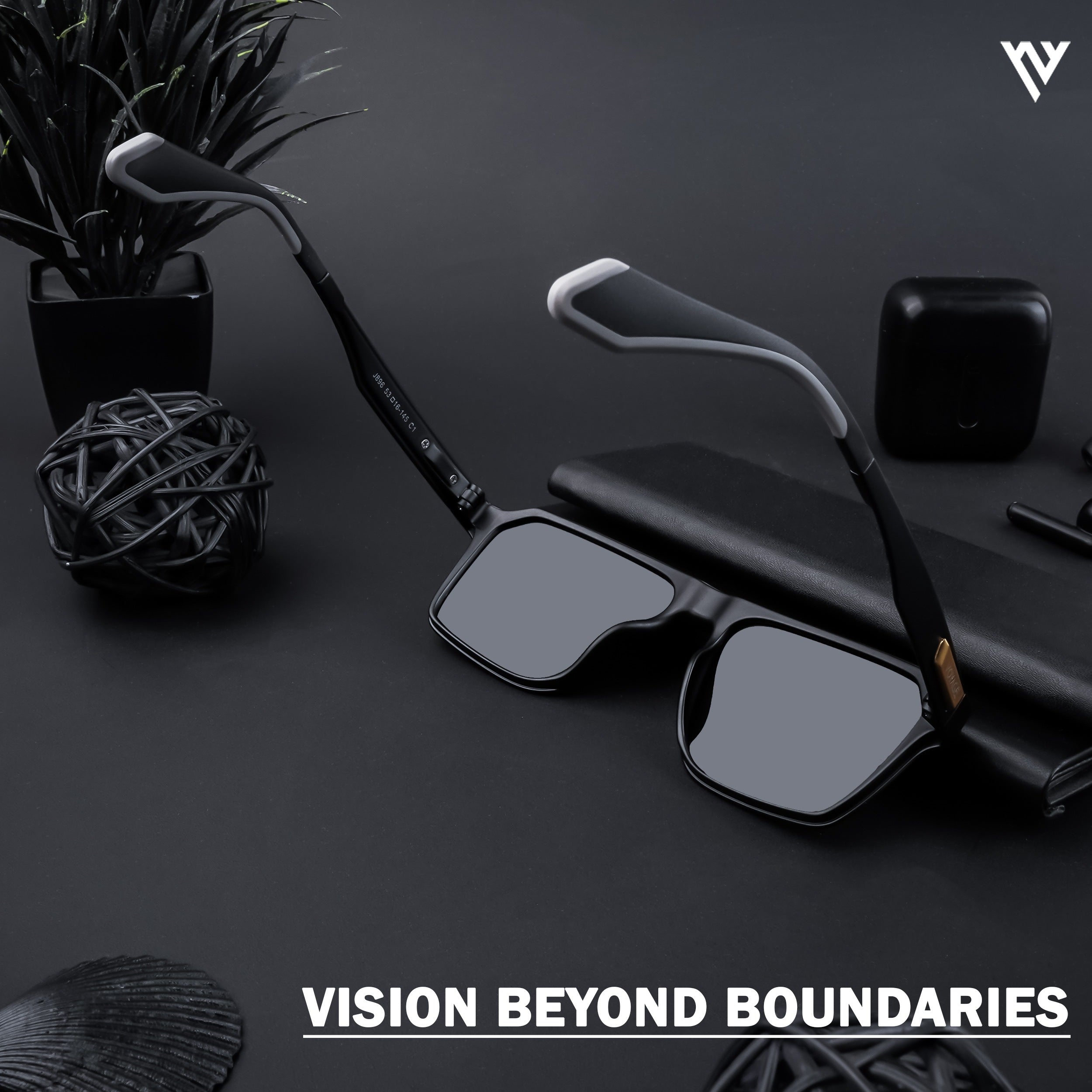 Voyage Exclusive Matt Black Polarized Wayfarer Sunglasses for Men & Women (896PMG4452)