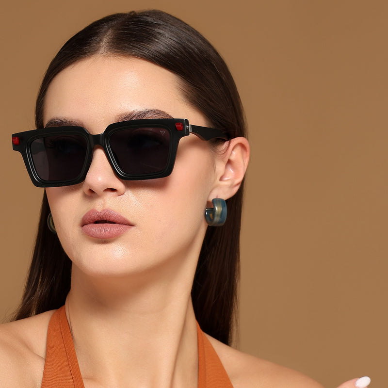 Matt Black Square Sunglasses - MG4876