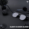 Photon | Grey & Navy Blue Polarized Wayfarer Sunglasses - PMG4441