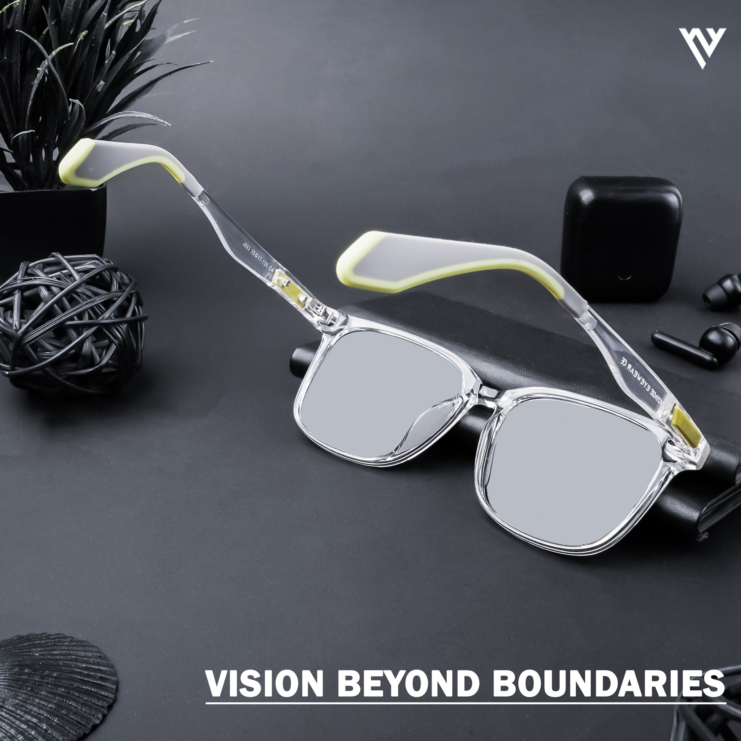 Voyage Active Transparent Polarized Wayfarer Sunglasses for Men & Women - PMG4463