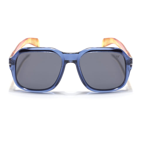 Wayfarer Polarized Sunglasses (Black Lens | Blue Frame - PMG4989)