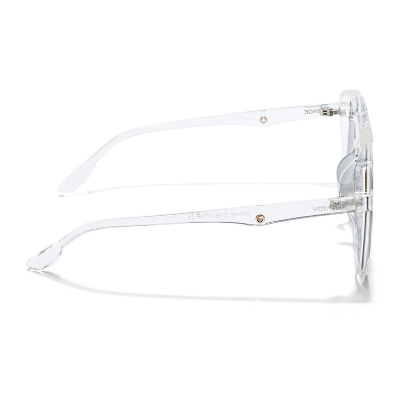 Wayfarer Polarized Sunglasses (Green Lens | Transparent Frame - PMG4998)