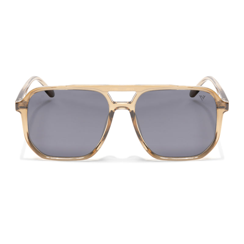 Wayfarer Polarized Sunglasses (Brown Lens | Transparent Brown Frame - PMG5001)
