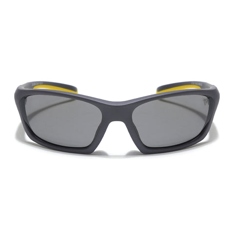 Wrap Around Polarized Sunglasses for Kids -6 yrs To 12 yrs (Black Lens | Grey Frame - PMG5892)