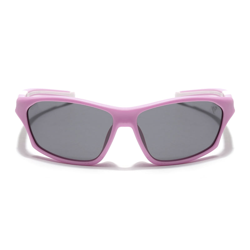 Wrap Around Polarized Sunglasses for Kids -6 yrs To 12 yrs (Black Lens | Pink Frame - PMG5900)