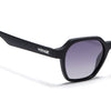 Prizm | Black Hexagonal Polarized Sunglasses | Grey & Clear Lens - PMG7283