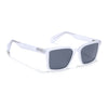 Prizm | Transparent Square Polarized Sunglasses | Black Lens - PMG7293