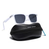Prizm | Transparent Square Polarized Sunglasses | Black Lens - PMG7293