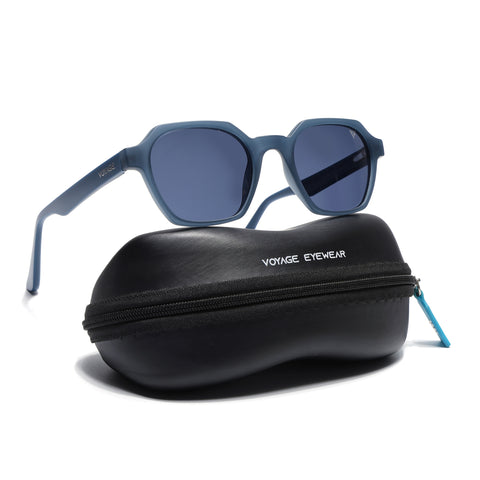 Prizm | Blue Hexagonal Polarized Sunglasses | Grey Lens - PMG7285