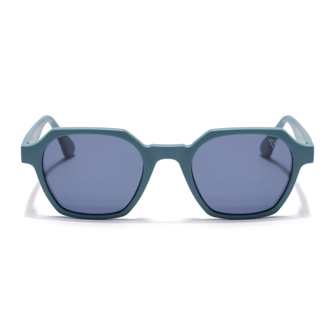 Prizm | Matt Teal Hexagonal Polarized Sunglasses | Grey Lens - PMG7286