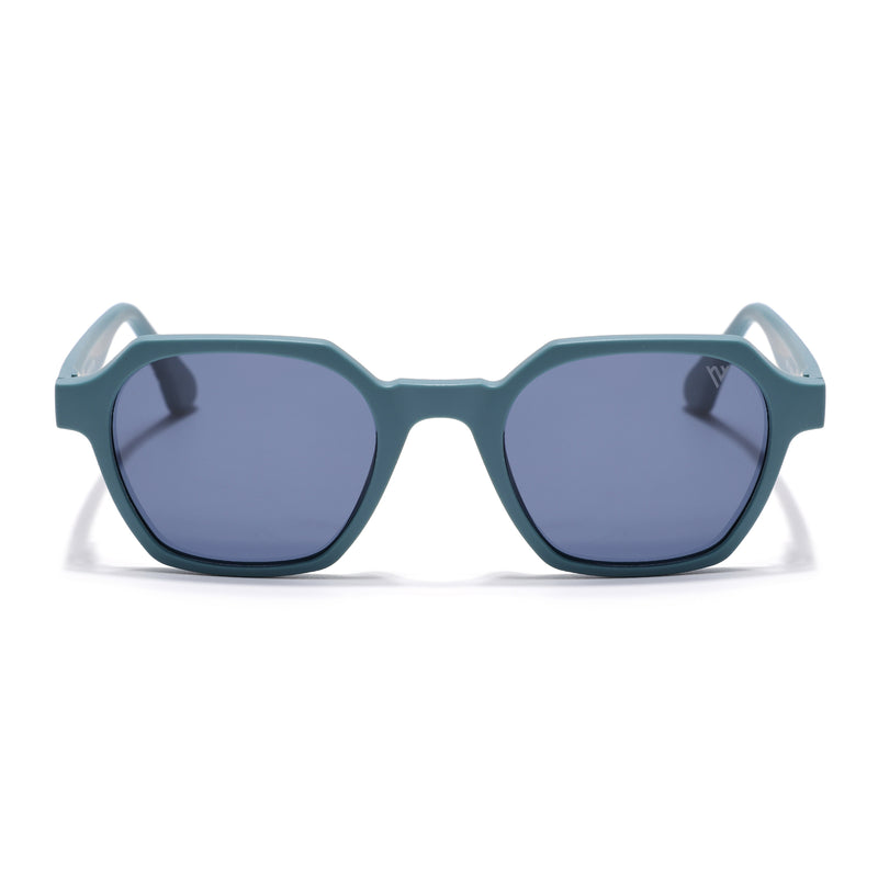 Prizm | Matt Teal Hexagonal Polarized Sunglasses | Grey Lens - PMG7286