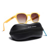 Prizm | Sun Yellow Hexagonal Polarized Sunglasses | Brown & Clear Lens - PMG7289
