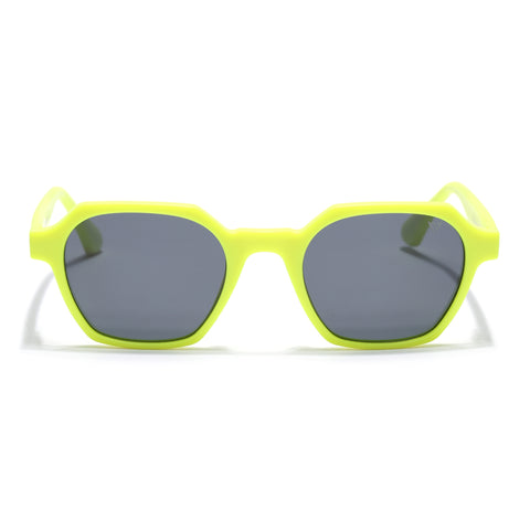 Prizm | Neon Yellow  Hexagonal Polarized Sunglasses | Black Lens - PMG7290