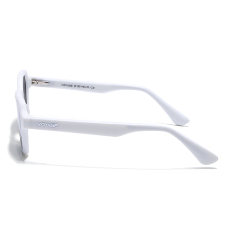 Prizm | White Hexagonal Polarized Sunglasses | Black Lens - PMG7291