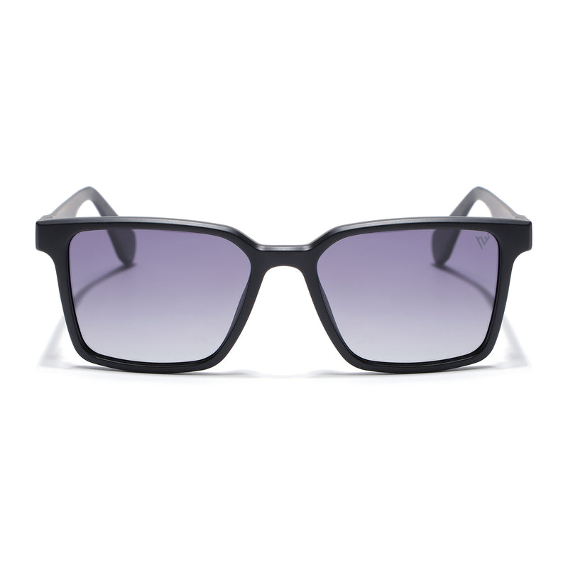 Prizm | Black Square Polarized Sunglasses | Grey & Clear Lens - PMG7292