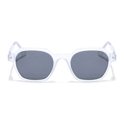 Prizm | Transparent Hexagonal Polarized Sunglasses | Black Lens - PMG7284