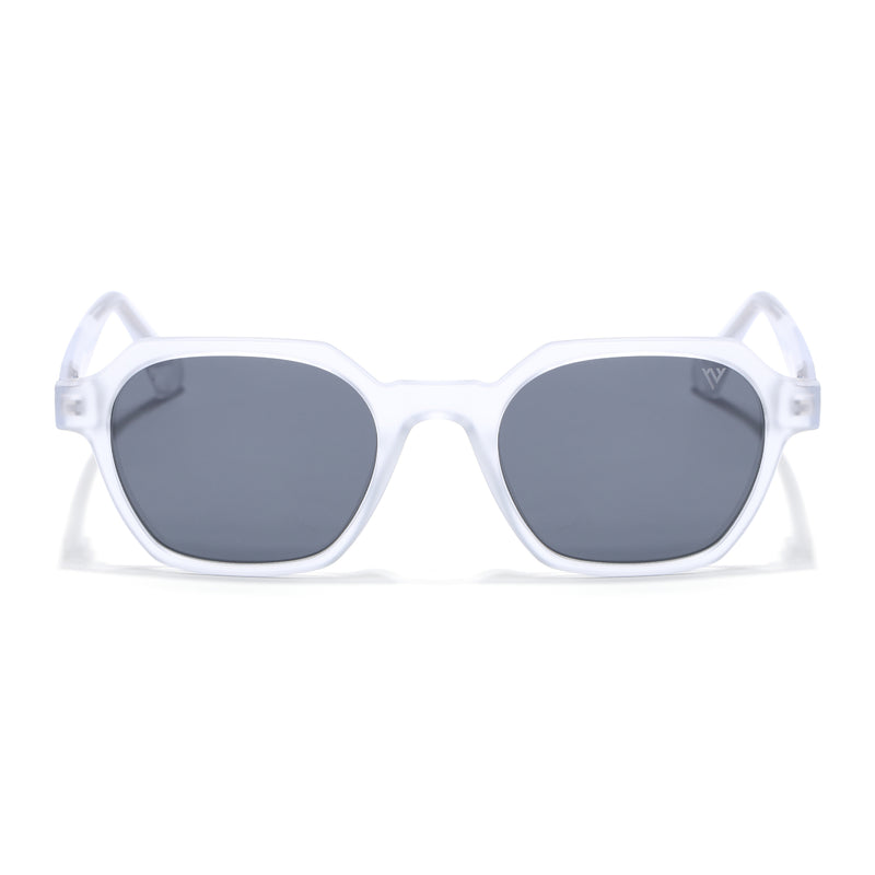Prizm | Transparent Hexagonal Polarized Sunglasses | Black Lens - PMG7284