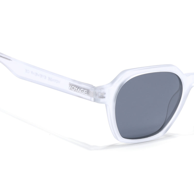 Prizm | Transparent Hexagonal Polarized Sunglasses | Black Lens - PMG7284