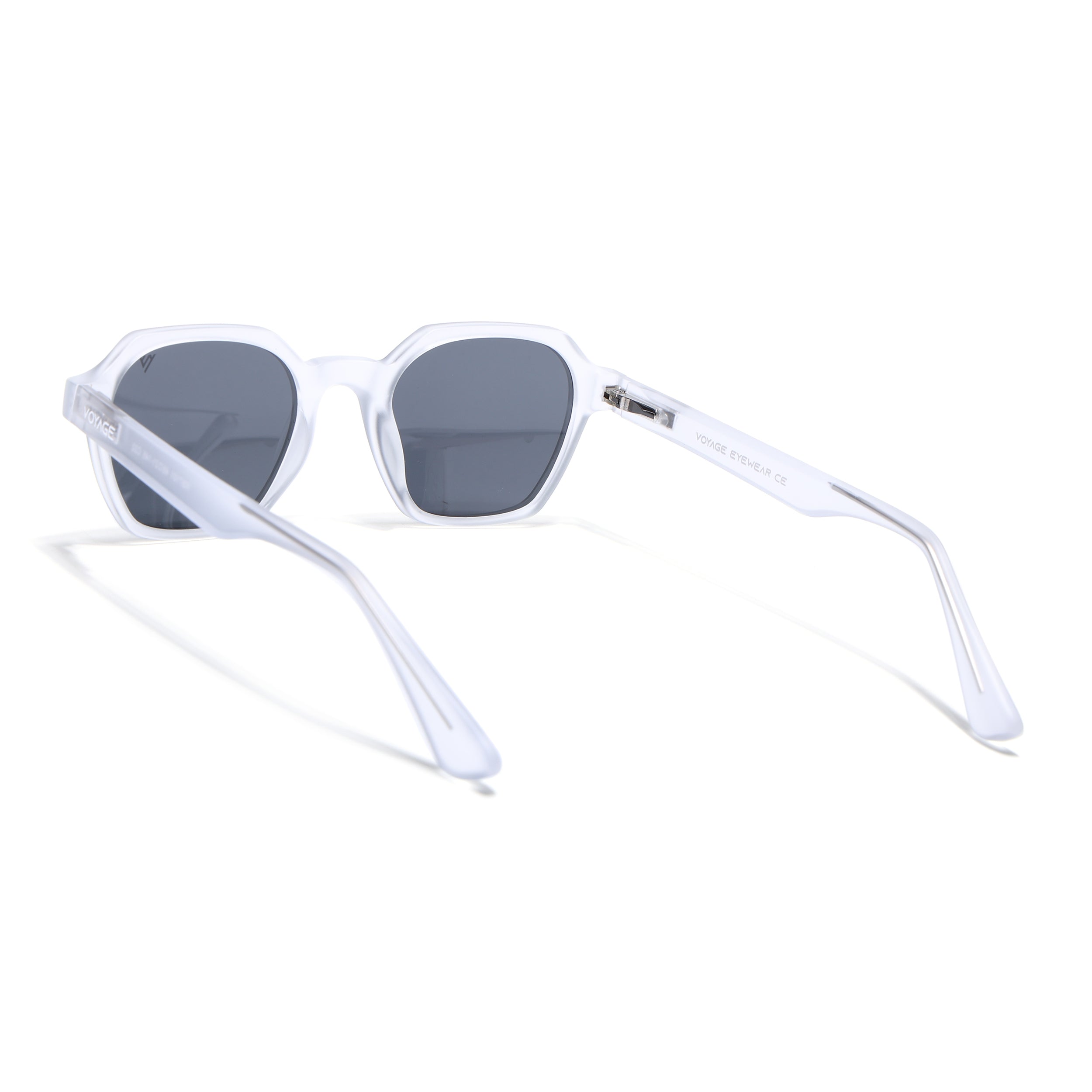 Prizm | Transparent Hexagonal Polarized Sunglasses | Black Lens - PMG7284