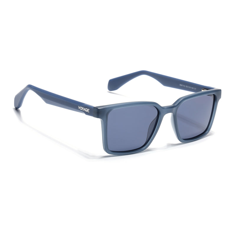 Prizm | Blue Square Polarized Sunglasses | Grey Lens - PMG7294