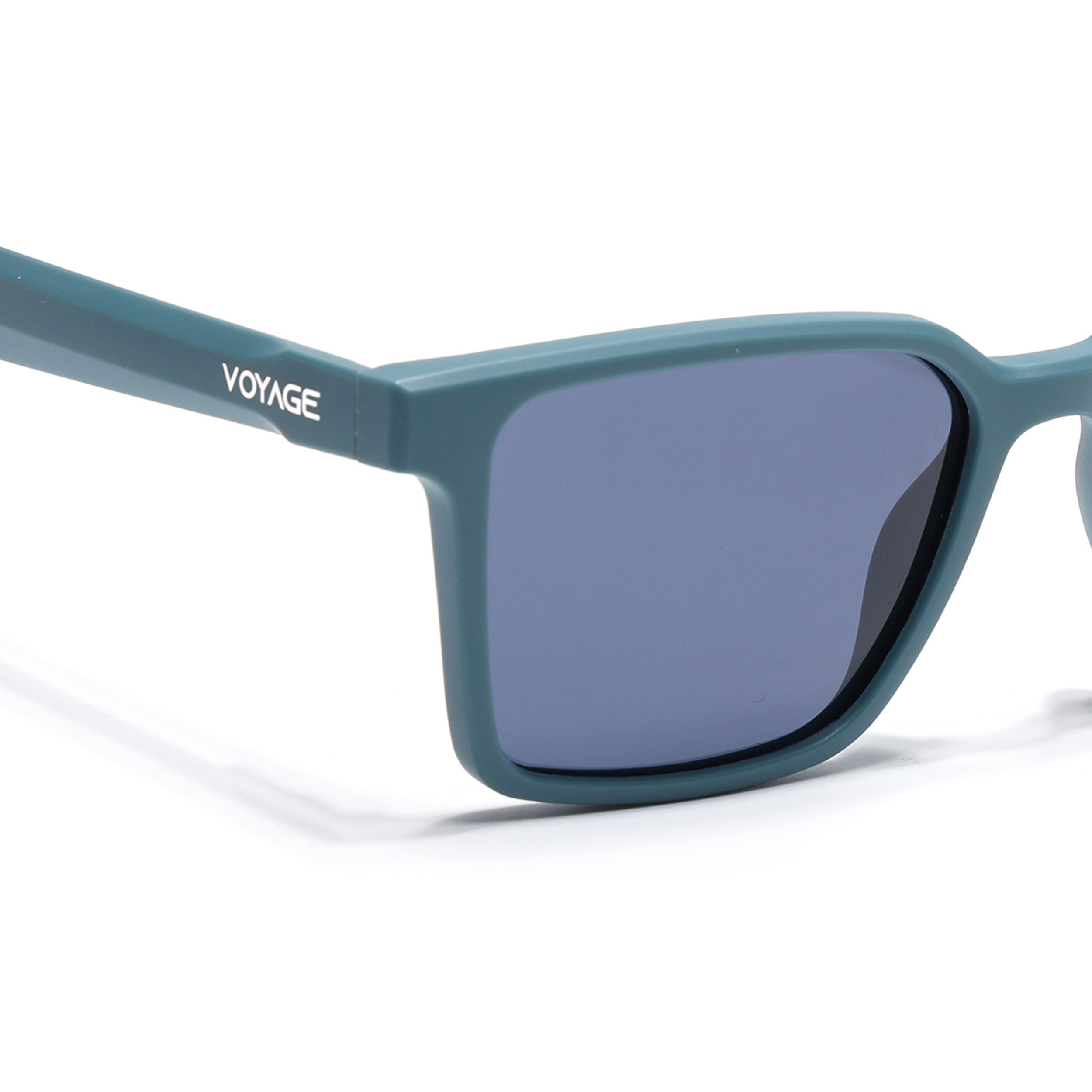 Prizm | Matt Teal Square Polarized Sunglasses | Grey Lens - PMG7295