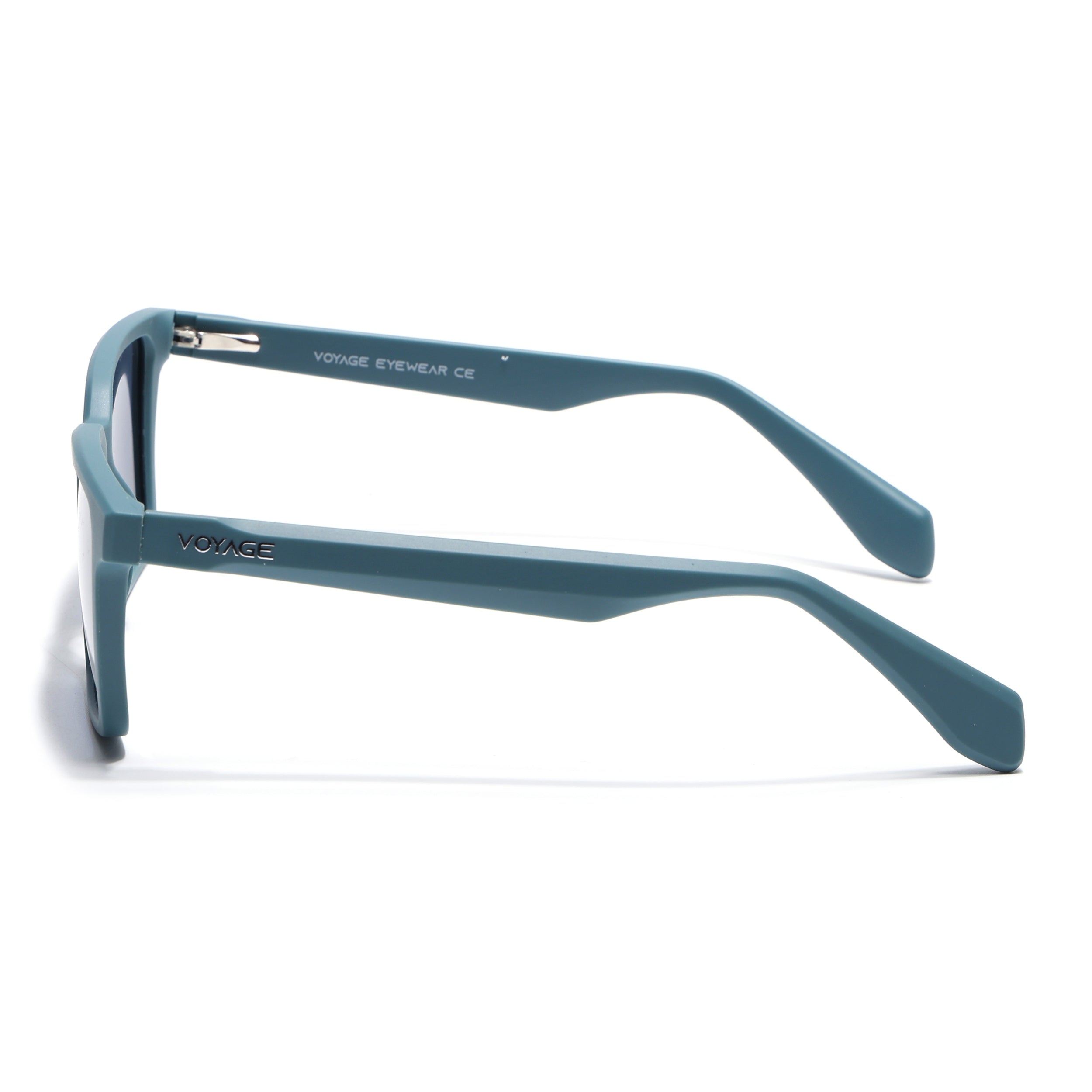 Prizm | Matt Teal Square Polarized Sunglasses | Grey Lens - PMG7295