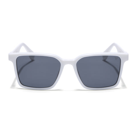 Prizm | White Square Polarized Sunglasses | Black Lens - PMG7300