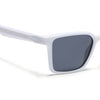 Prizm | White Square Polarized Sunglasses | Black Lens - PMG7300