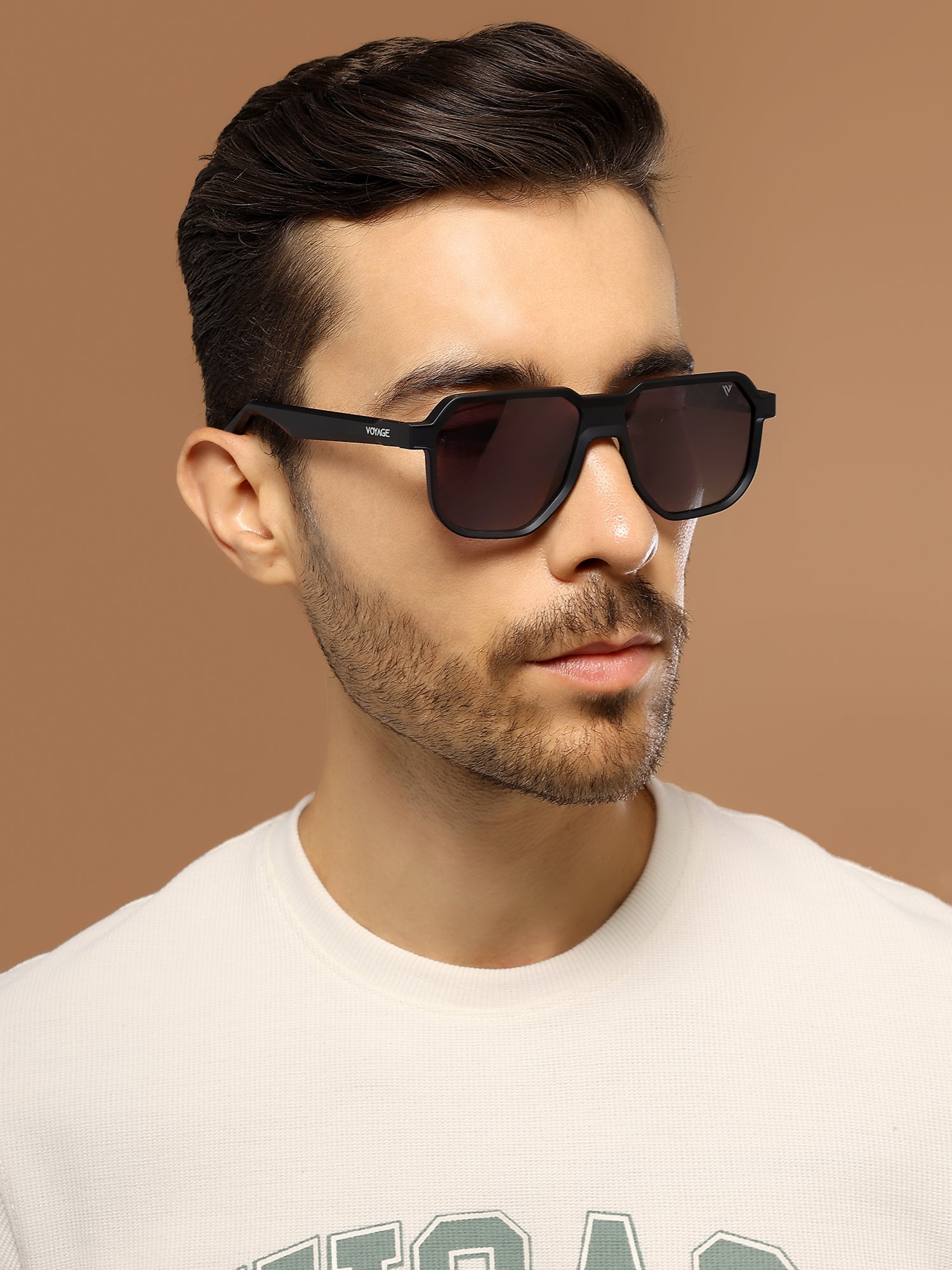 Prizm | Black Hexagonal Polarized Sunglasses | Black Lens - PMG6708