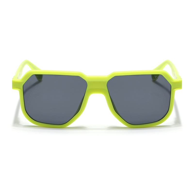 Prizm | Neon Yellow Hexagonal Polarized Sunglasses | Black Lens - PMG6715