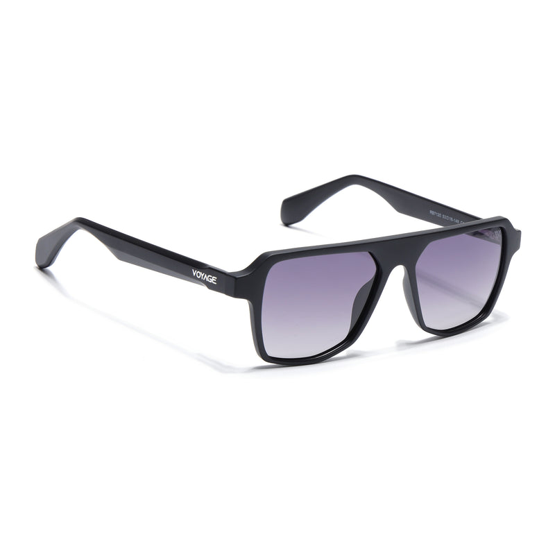 Prizm | Black Wayfarer Polarized Sunglasses | Grey & Clear Lens - PMG7274