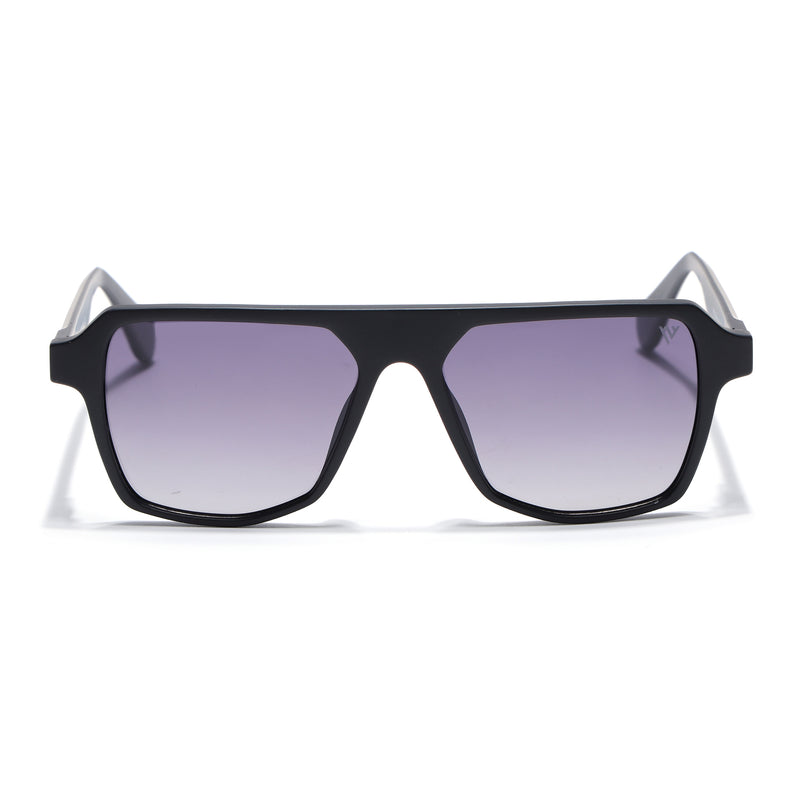 Prizm | Black Wayfarer Polarized Sunglasses | Grey & Clear Lens - PMG7274