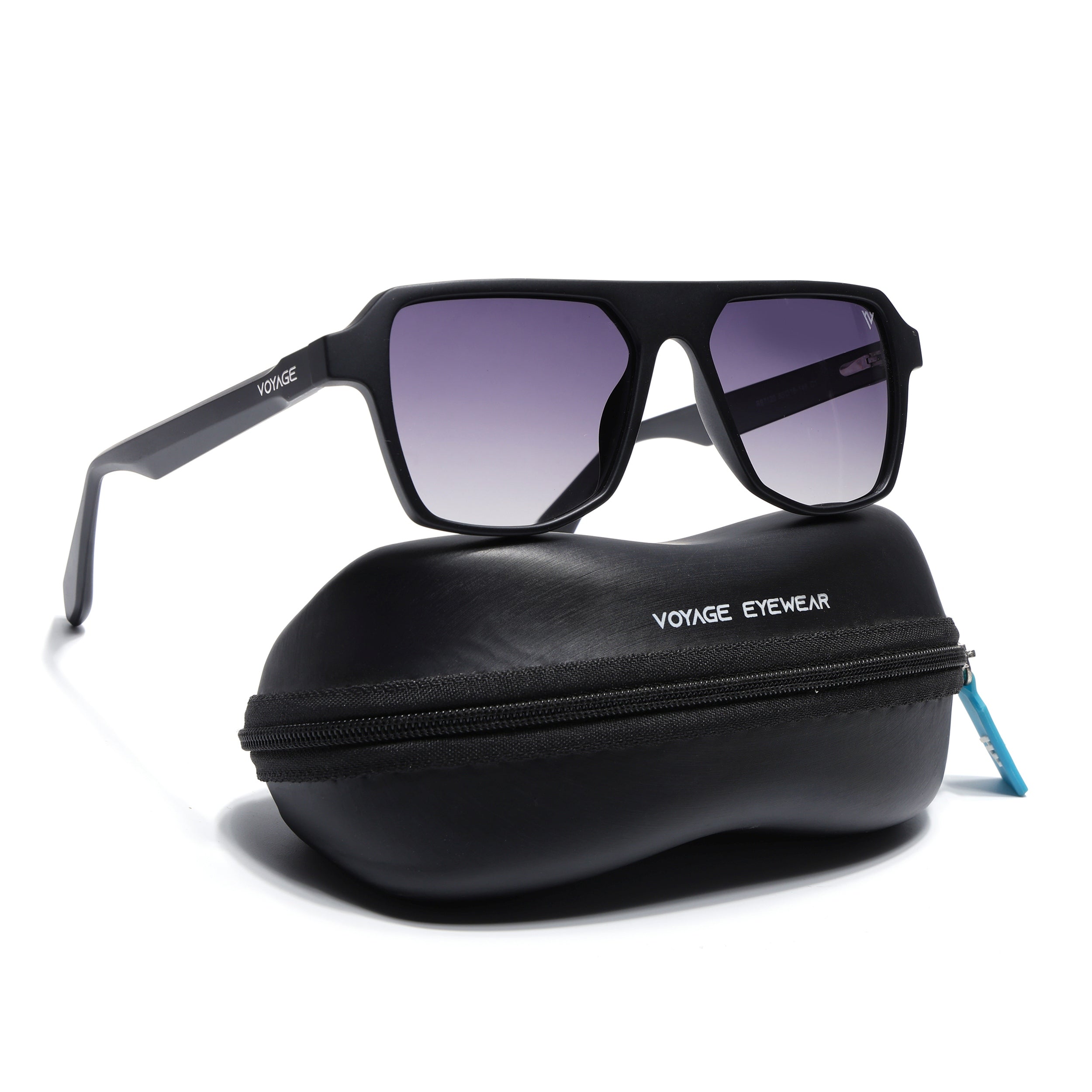 Prizm | Black Wayfarer Polarized Sunglasses | Grey & Clear Lens - PMG7274