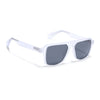 Prizm | Transparent Wayfarer Polarized Sunglasses | Black Lens  - PMG7275