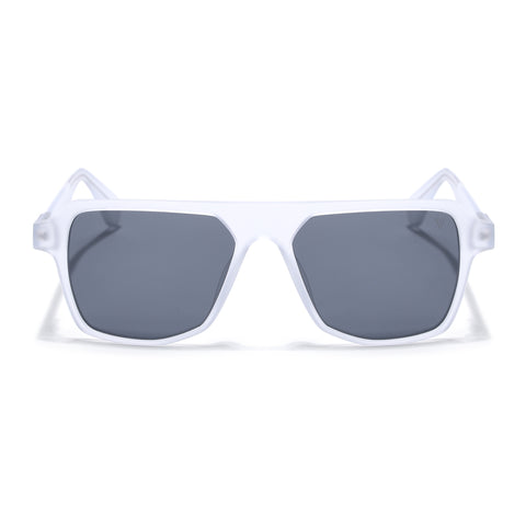 Prizm | Transparent Wayfarer Polarized Sunglasses | Black Lens  - PMG7275