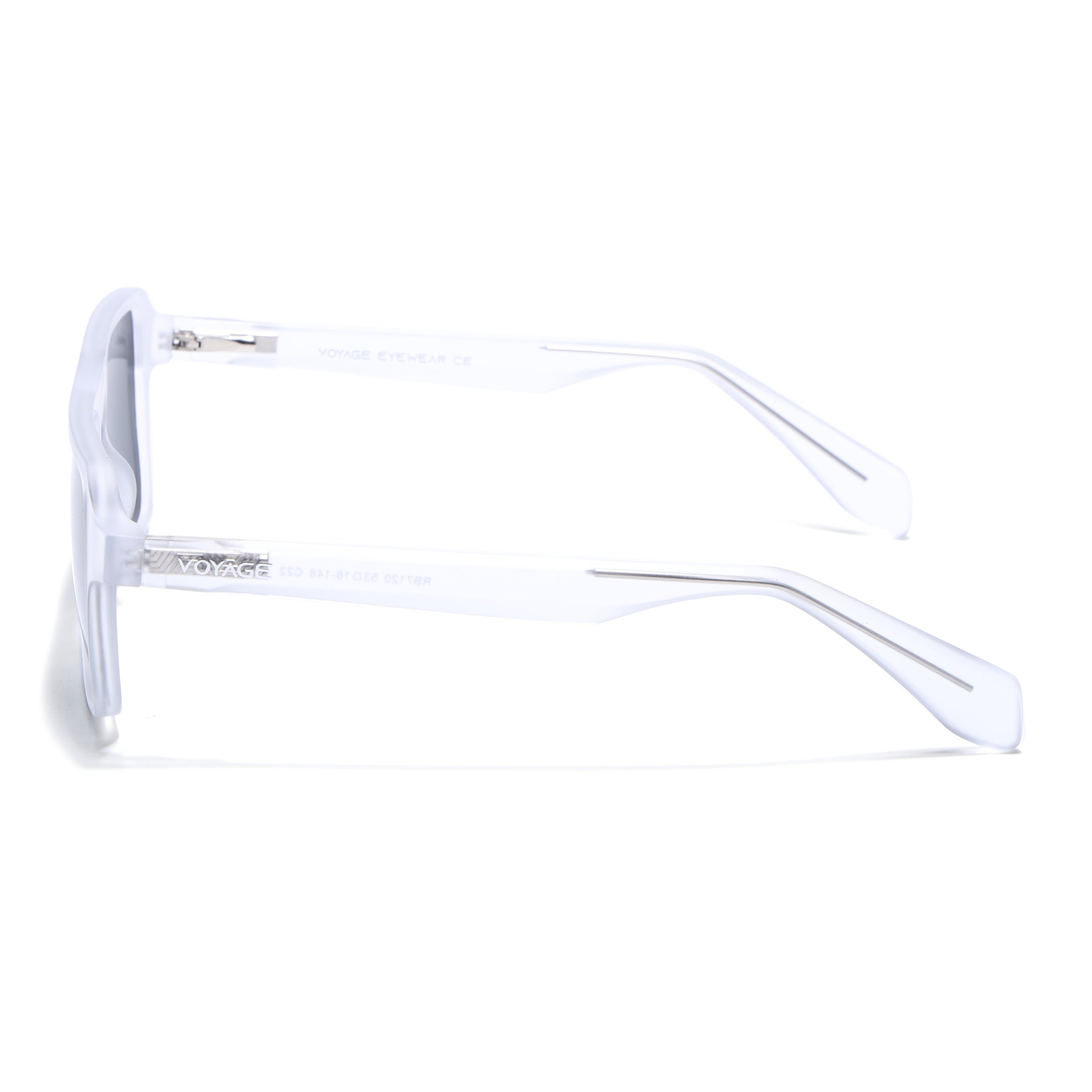 Prizm | Transparent Wayfarer Polarized Sunglasses | Black Lens  - PMG7275
