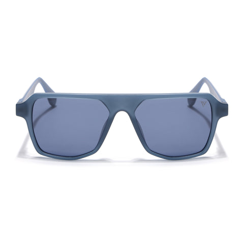Prizm | Blue Wayfarer Polarized Sunglasses | Grey Lens - PMG7276