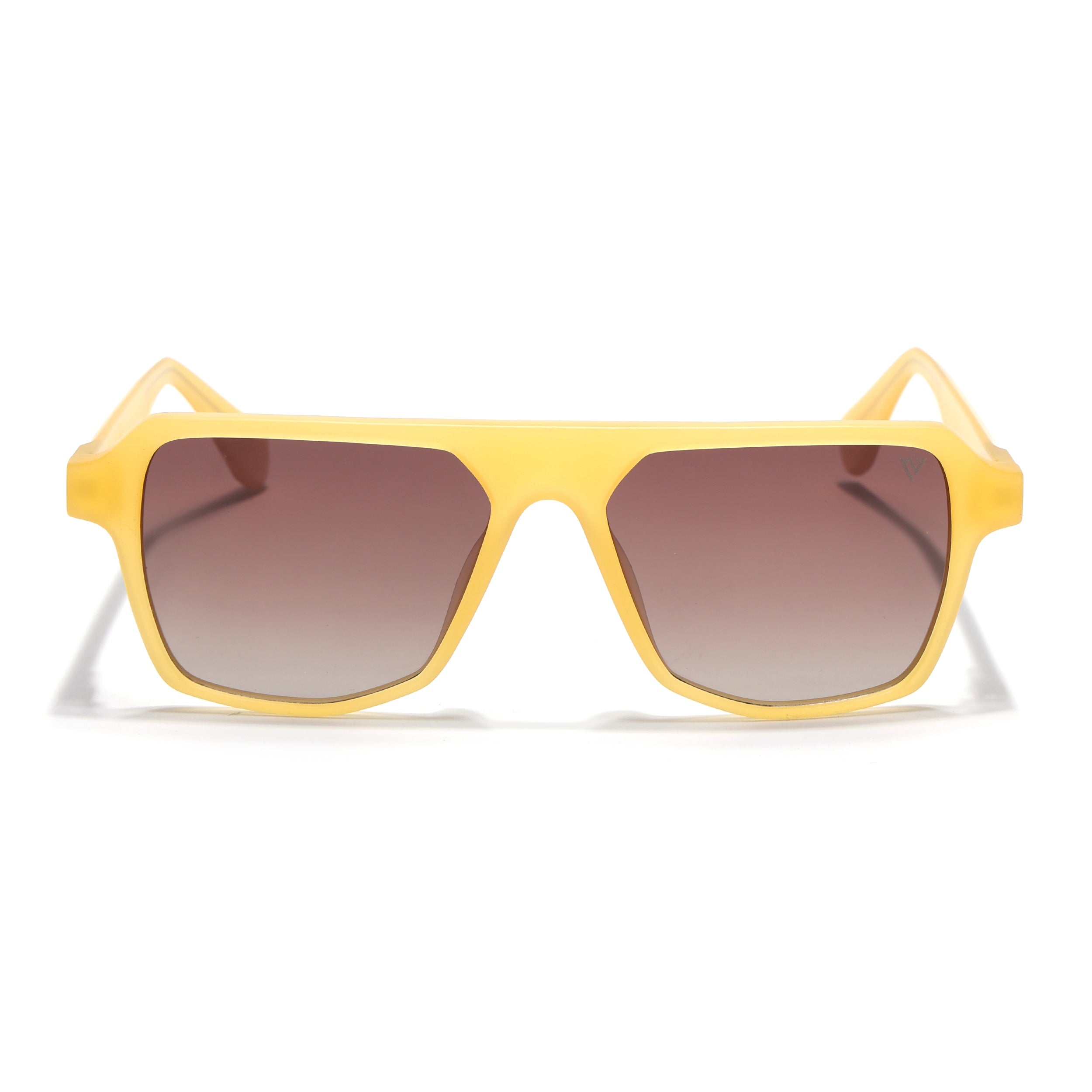 Prizm | Sun Yellow Wayfarer Polarized Sunglasses | Brown & Clear Lens - PMG7280