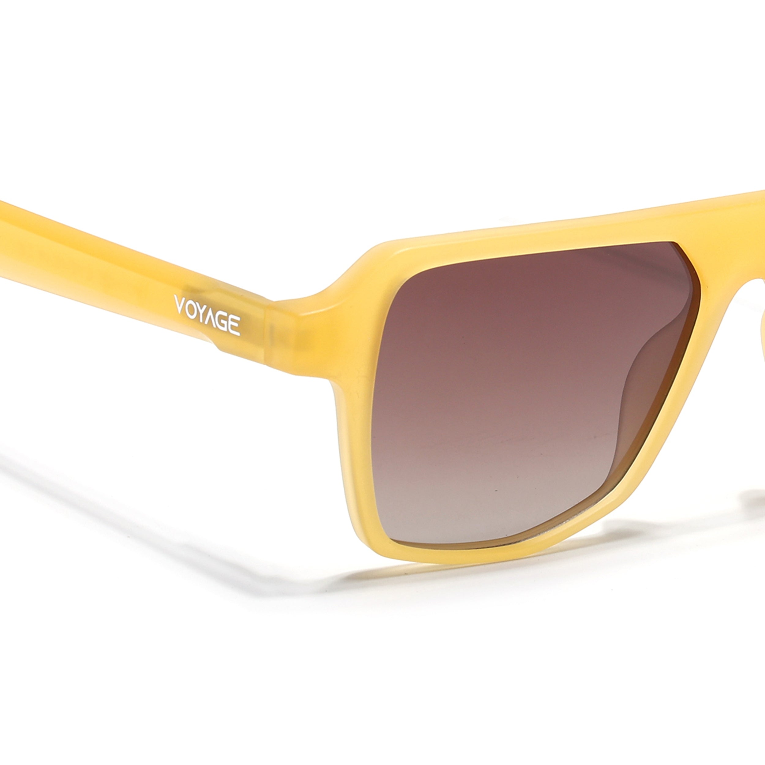 Prizm | Sun Yellow Wayfarer Polarized Sunglasses | Brown & Clear Lens - PMG7280
