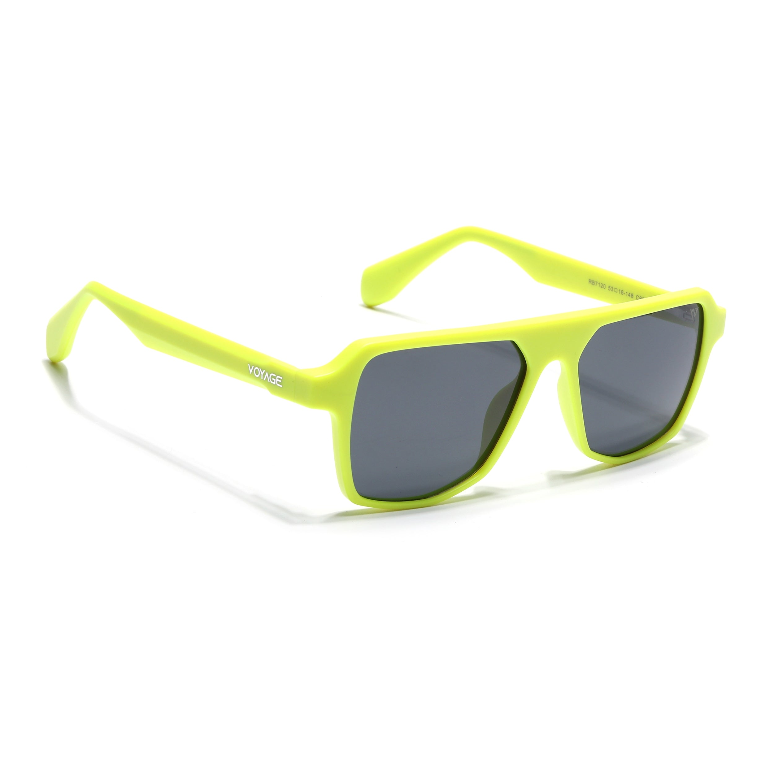Prizm | Neon Yellow Wayfarer Polarized Sunglasses | Black Lens - PMG7281