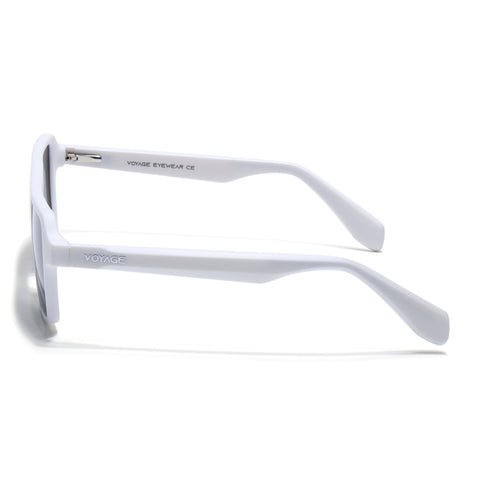 Prizm | White Wayfarer Polarized Sunglasses | Black Lens - PMG7282
