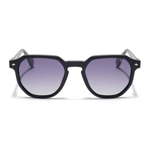 Prizm | Black Hexagonal Polarized Sunglasses | Black & Clear Lens - PMG7264