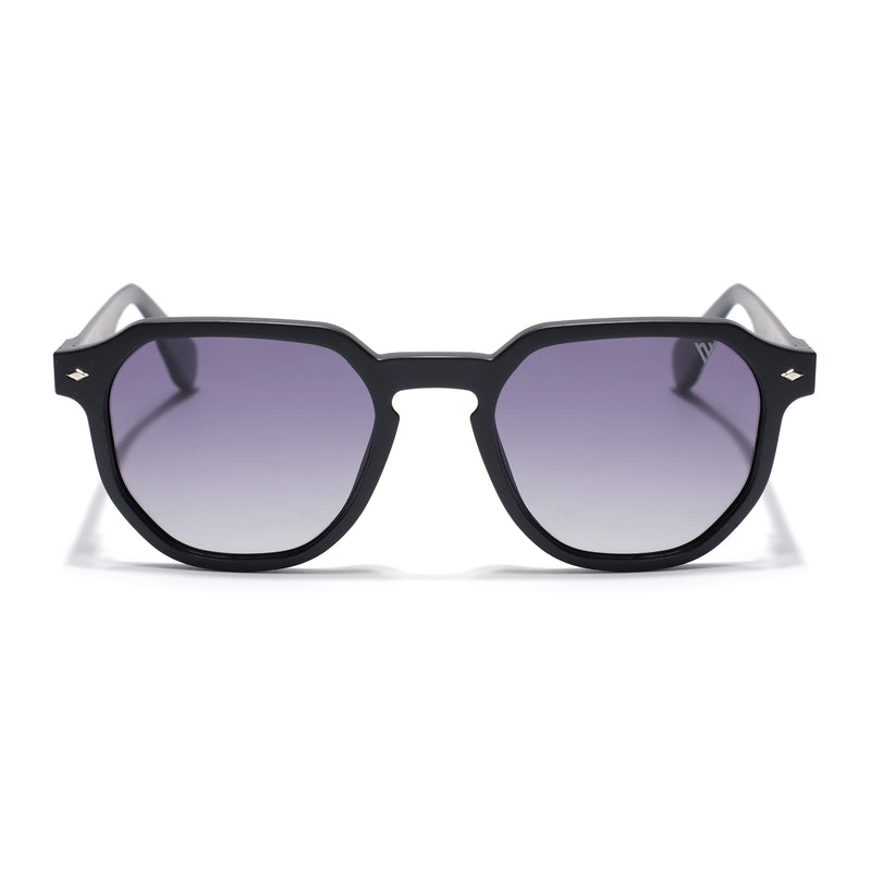 Prizm | Black Hexagonal Polarized Sunglasses | Black & Clear Lens - PMG7264