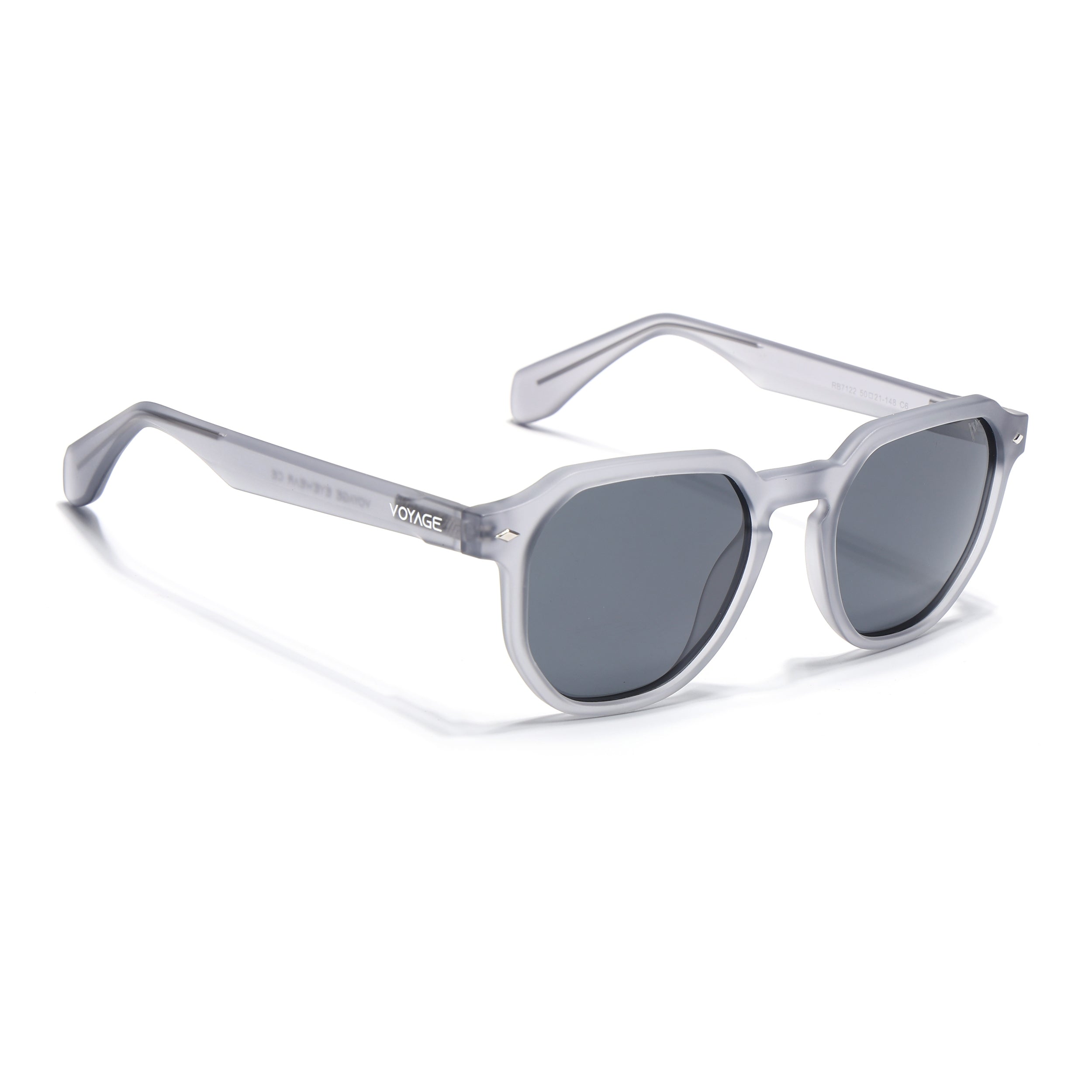 Prizm | Dark Grey Hexagonal Polarized Sunglasses | Black Lens - PMG7265