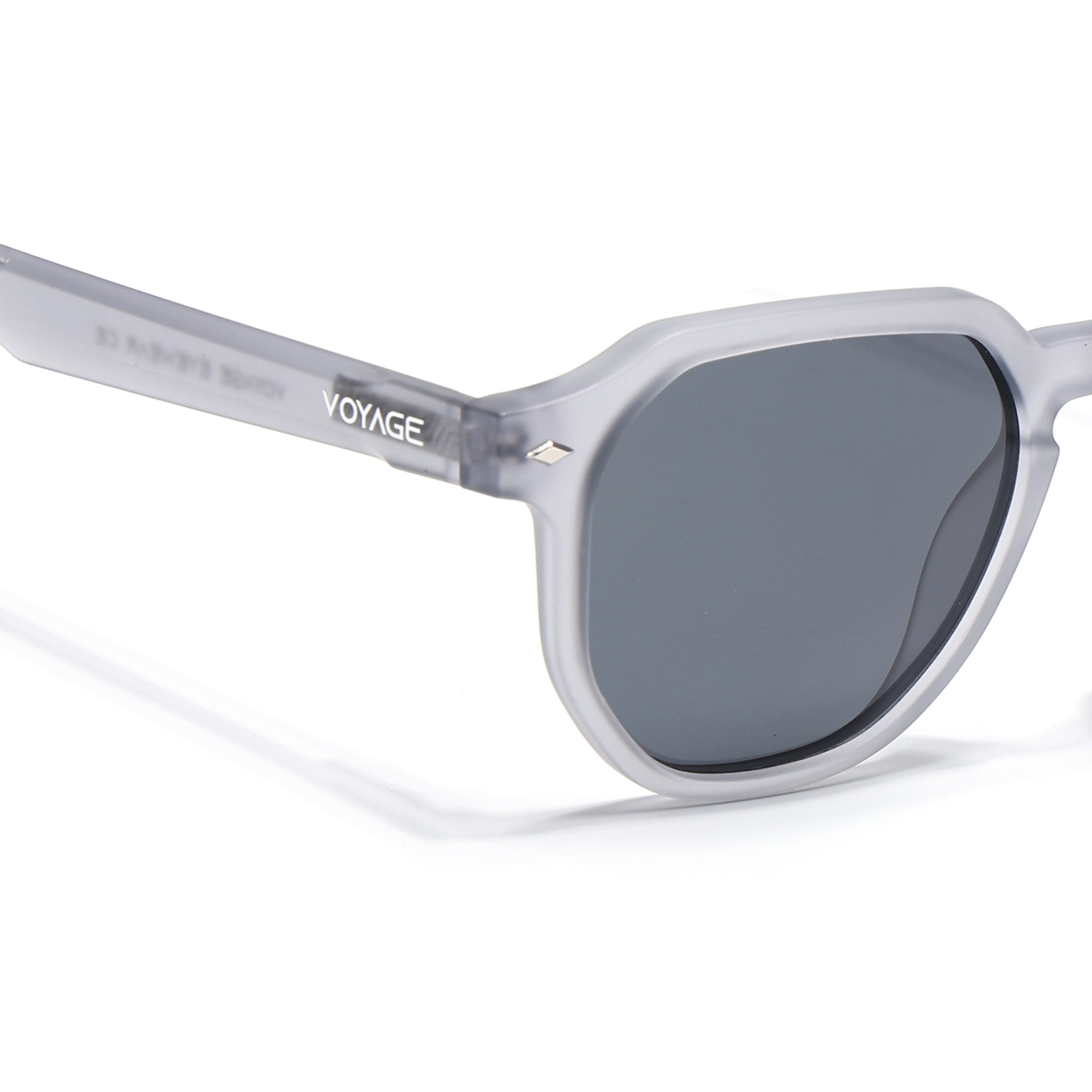 Prizm | Dark Grey Hexagonal Polarized Sunglasses | Black Lens - PMG7265