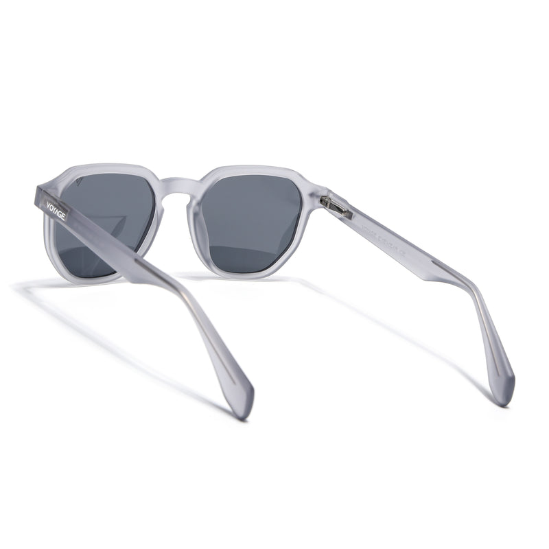 Prizm | Dark Grey Hexagonal Polarized Sunglasses | Black Lens - PMG7265
