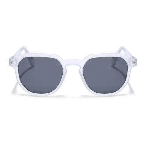 Prizm | Transparent Hexagonal Polarized Sunglasses | Black Lens - PMG7266