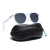 Prizm | Transparent Hexagonal Polarized Sunglasses | Black Lens - PMG7266