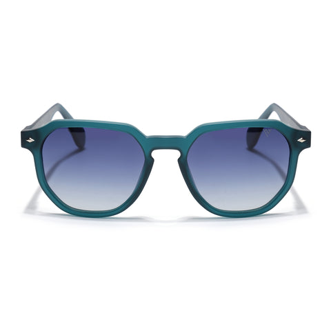 Prizm | Sea Green Hexagonal Polarized Sunglasses | Grey & Clear Lens - PMG7270
